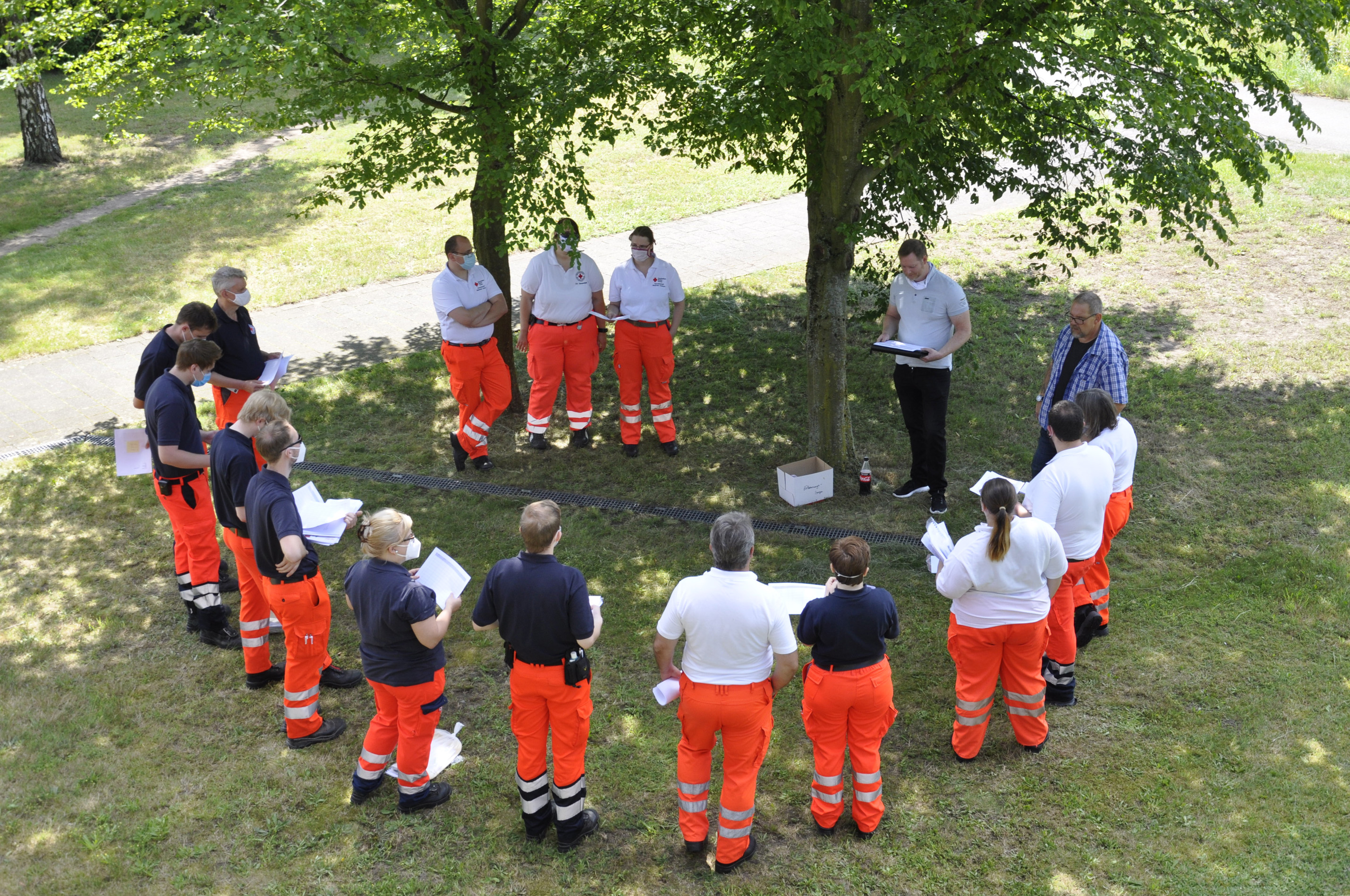 DRK-Einsatzkräfte in Gütersloh Einsatzkräfte Besprechung Gütersloh